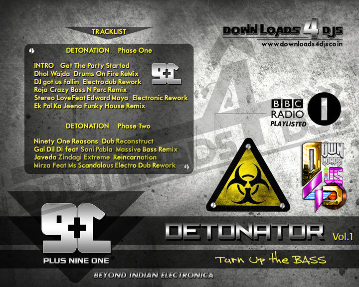 Plus91 Music – Detonator (Vol.1)  +91-Detonator-Cover